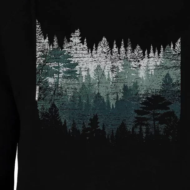 Night Nature Wildlife Trees Outdoor Forest Womens Funnel Neck Pullover Hood