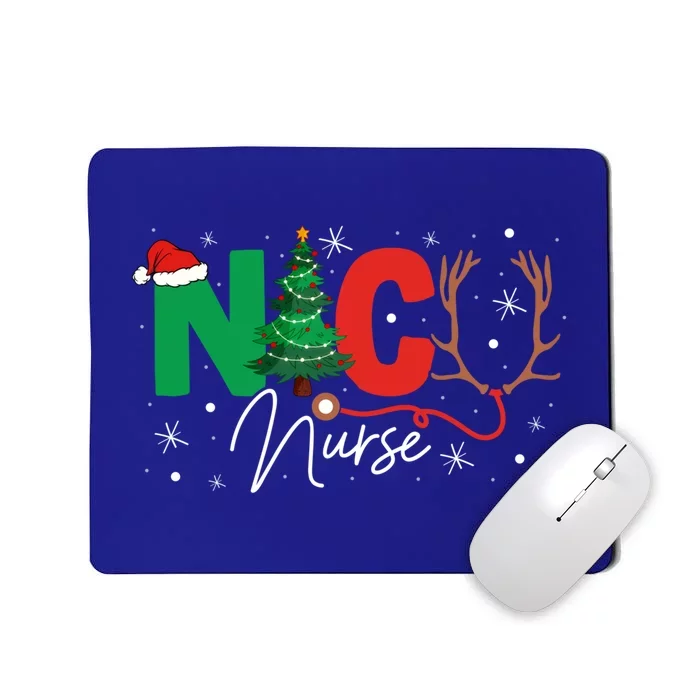 Nicu Nurses Xmas Reindeer Stethoscope Christmas Tree Nursing Cool Gift Mousepad