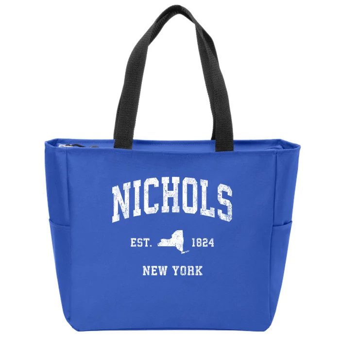 Nichols New York Ny Vintage Athletic Zip Tote Bag