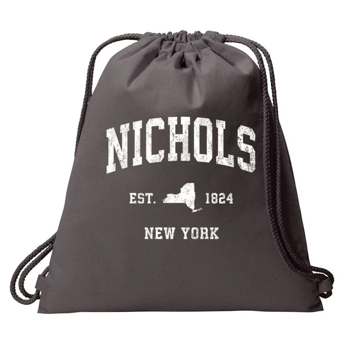 Nichols New York Ny Vintage Athletic Drawstring Bag