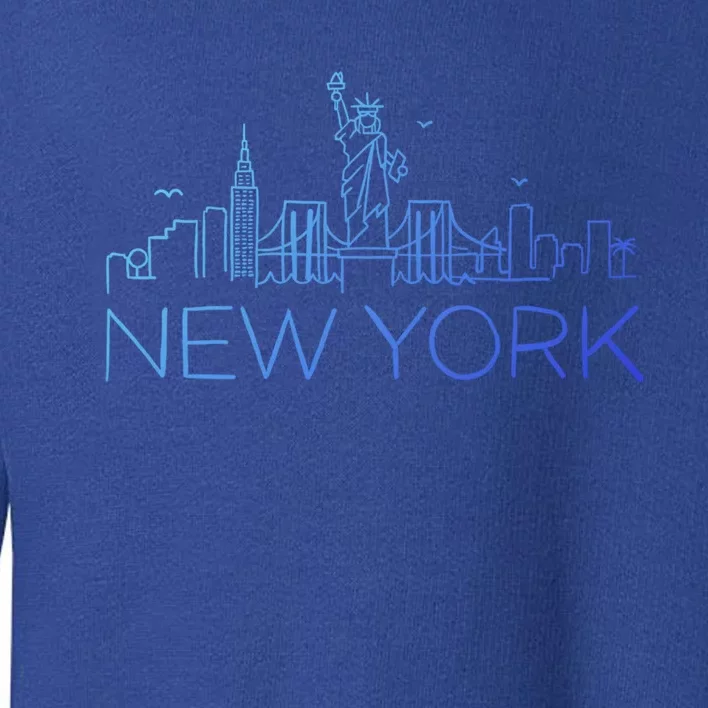 Nyc New York City Skylines Statue Of Liberty Birds Cute Gift Toddler Sweatshirt