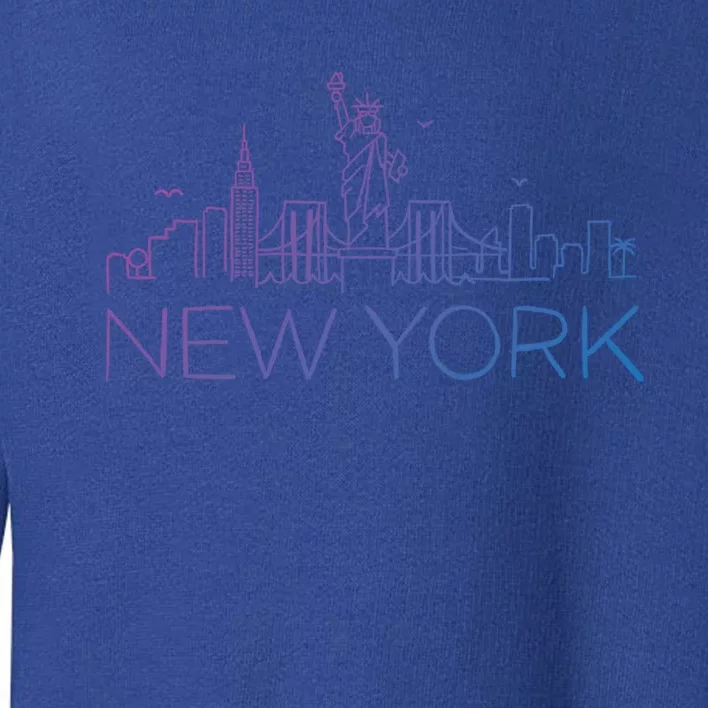 Nyc New York City Skylines Statue Of Liberty Birds Cute Gift Toddler Sweatshirt