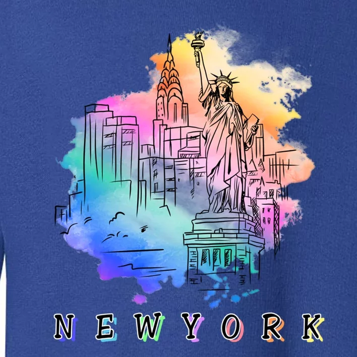 Nyc New York City Skylines Statue Of Liberty Gift Toddler Sweatshirt