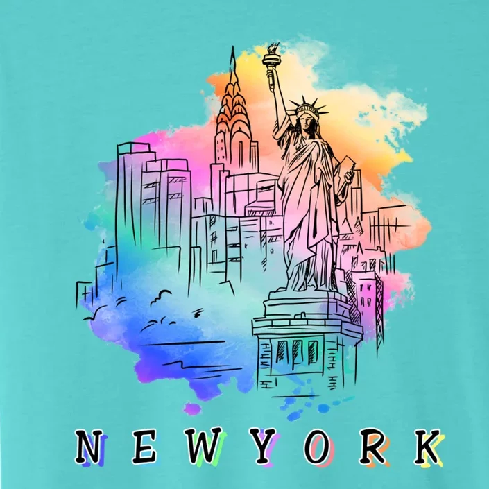 Nyc New York City Skylines Statue Of Liberty Gift ChromaSoft Performance T-Shirt