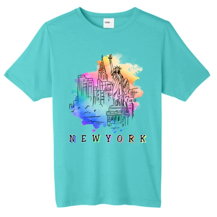 Nyc New York City Skylines Statue Of Liberty Gift ChromaSoft Performance T-Shirt