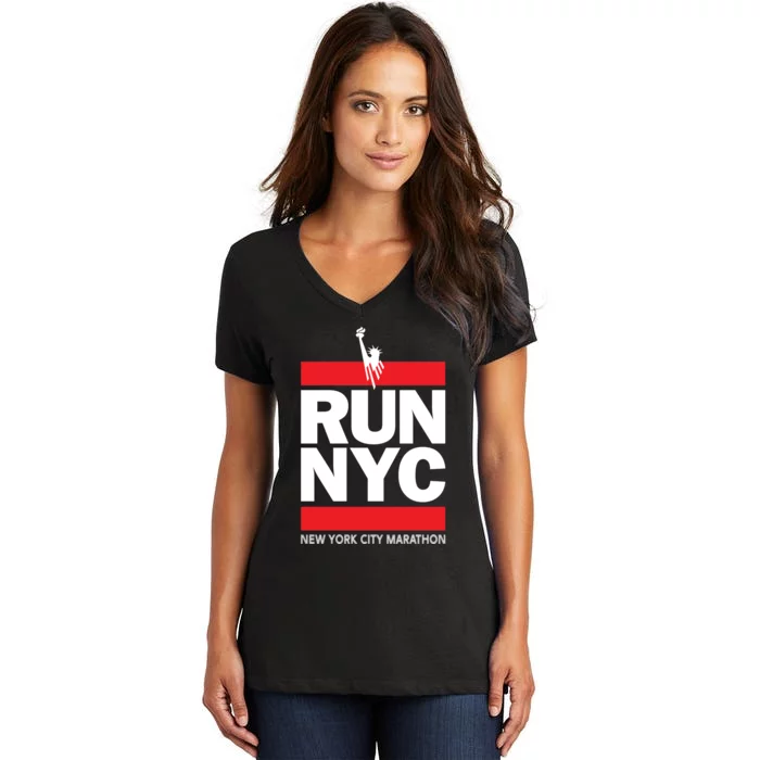 NYC New York City Marathon Women's V-Neck T-Shirt