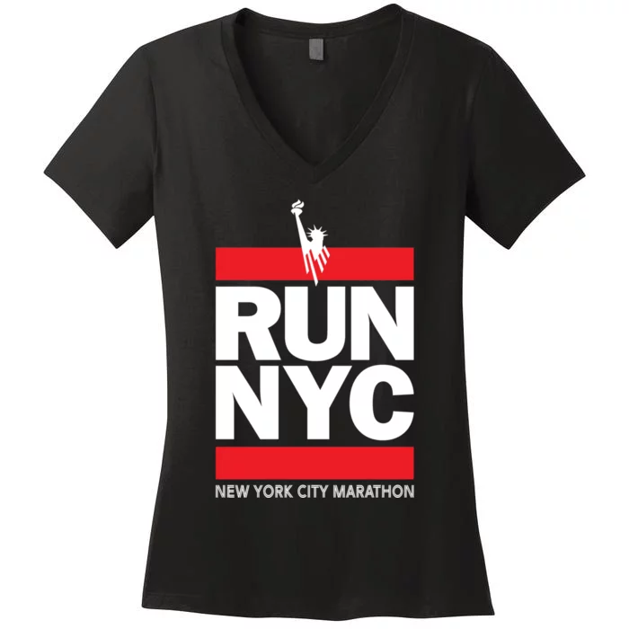 NYC New York City Marathon Women's V-Neck T-Shirt