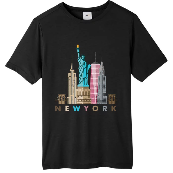 Nyc New York City Skylines Statue Of Liberty ChromaSoft Performance T-Shirt