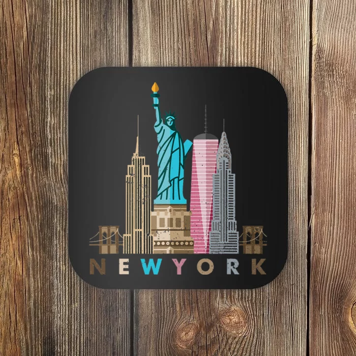 Nyc New York City Skylines Statue Of Liberty Coaster