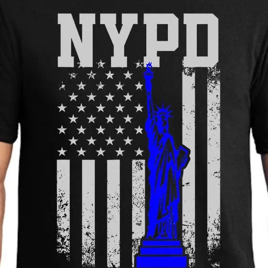 Nypd New York Police Department Statue Of Liberty Distressed Pajama Set