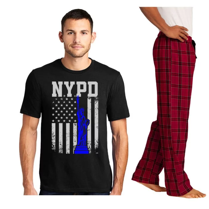 Nypd New York Police Department Statue Of Liberty Distressed Pajama Set