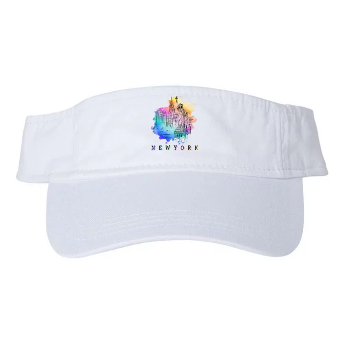 Nyc New York City Skylines Statue Of Liberty Valucap Bio-Washed Visor