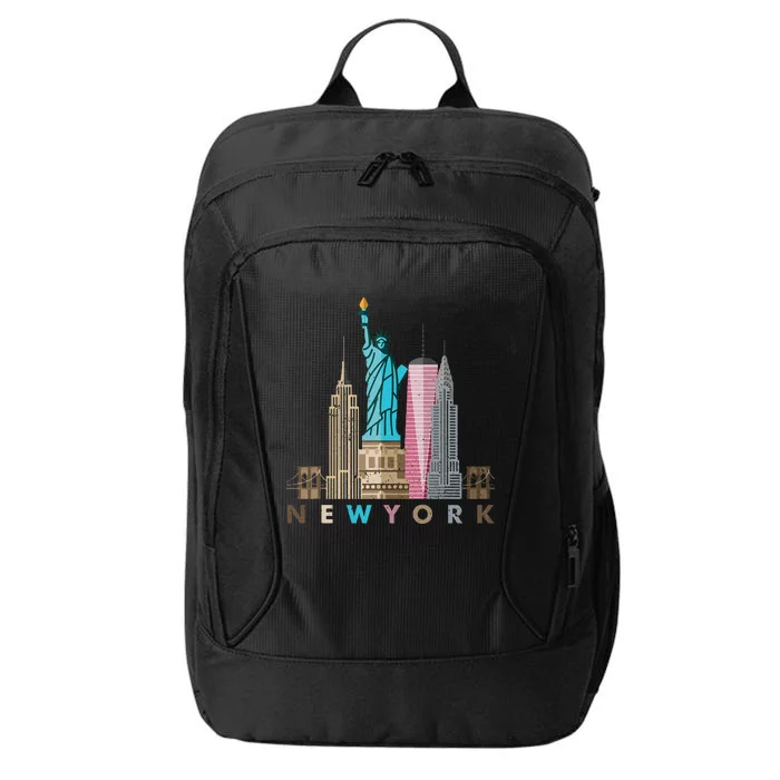 Nyc New York City Skylines Statue Of Liberty City Backpack