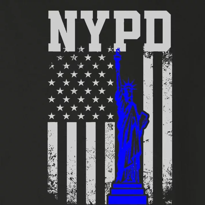 NYPD New York Police Department Statue Of Liberty Distressed Toddler Long Sleeve Shirt