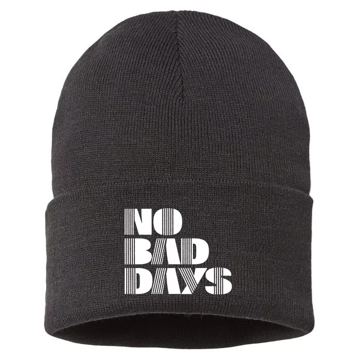 No Bad Days Funny Meme Sustainable Knit Beanie