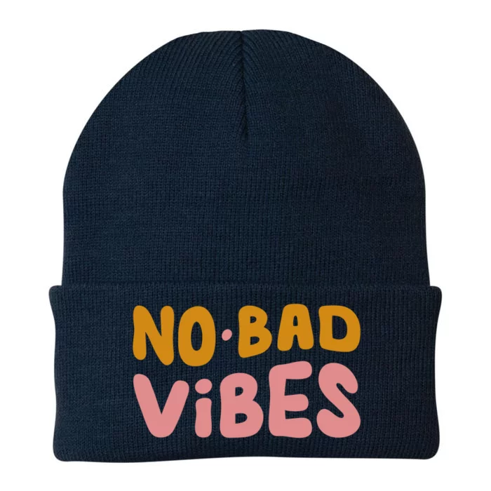 No Bad Vibes Knit Cap Winter Beanie