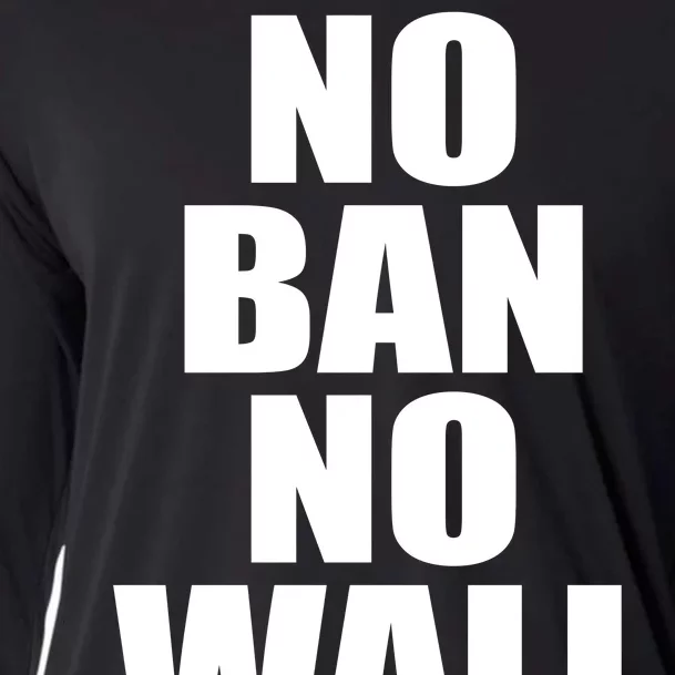 No Ban No Wall Anti Trump Resist Cooling Performance Long Sleeve Crew