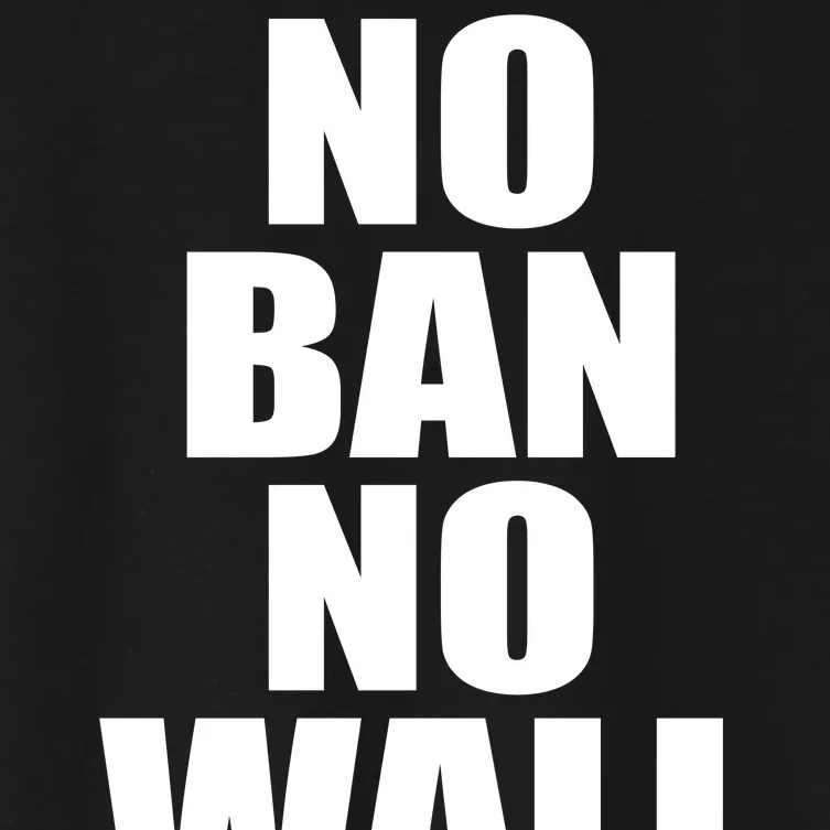 No Ban No Wall Anti Trump Resist Women's Crop Top Tee