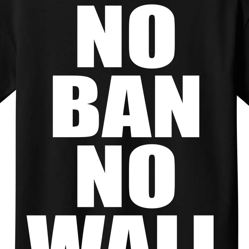 No Ban No Wall Anti Trump Resist Kids T-Shirt