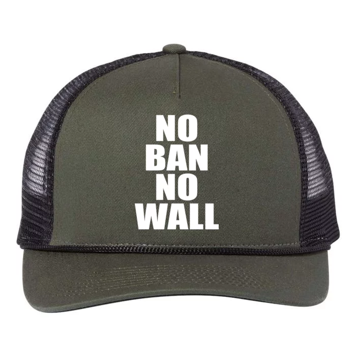 No Ban No Wall Anti Trump Resist Retro Rope Trucker Hat Cap