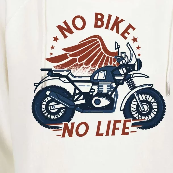 No Bike No Life Motrocycle Womens Funnel Neck Pullover Hood