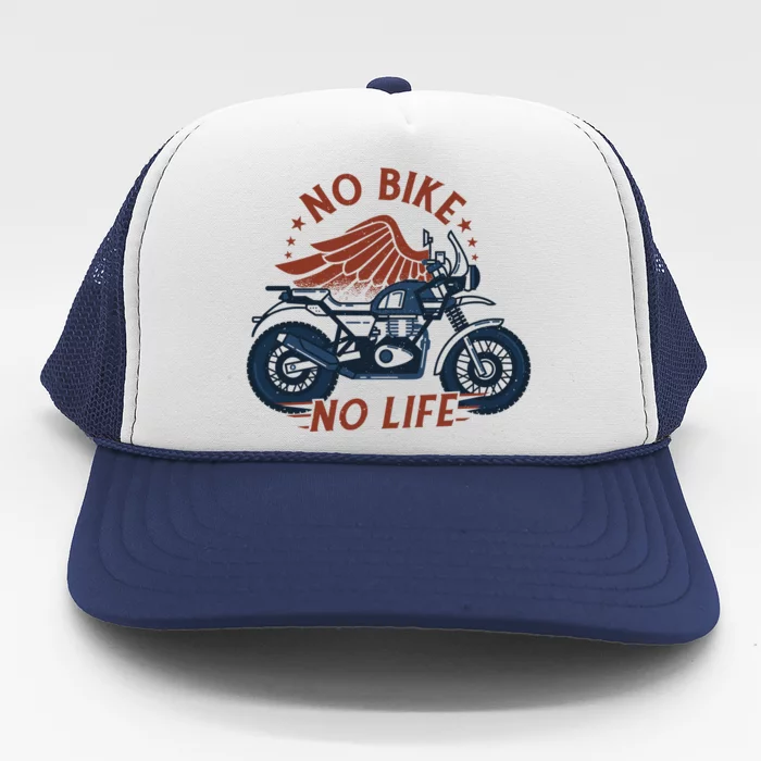 No Bike No Life Motrocycle Trucker Hat