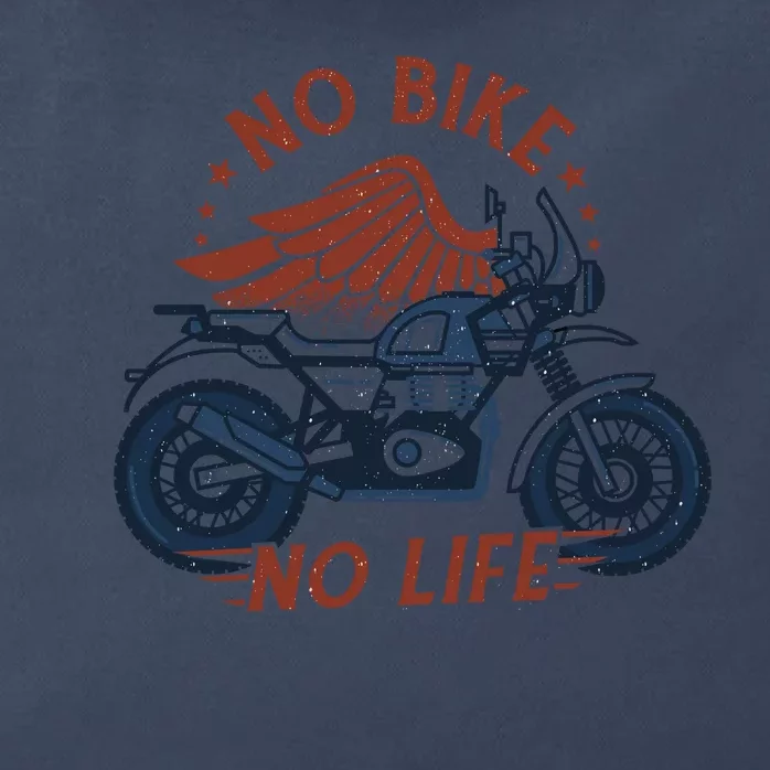 No Bike No Life Motrocycle Zip Tote Bag