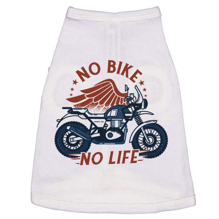 No Bike No Life Motrocycle Doggie Tank