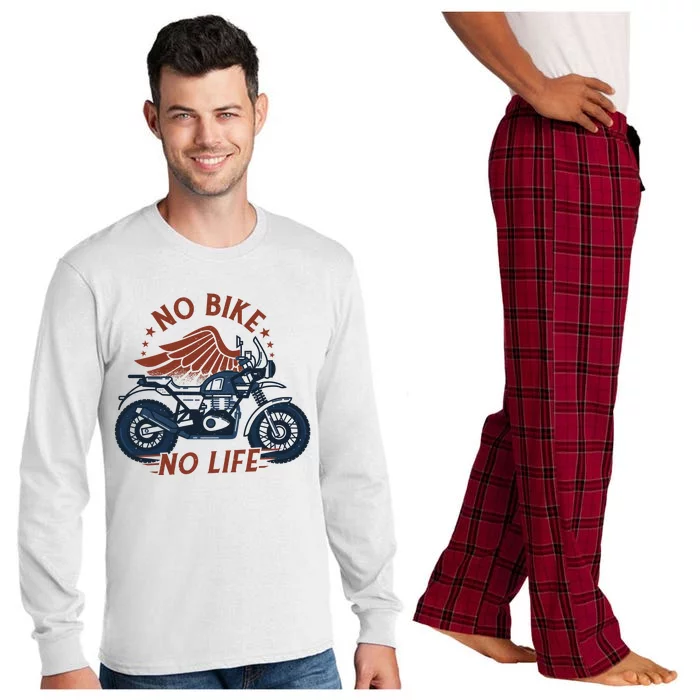 No Bike No Life Motrocycle Long Sleeve Pajama Set