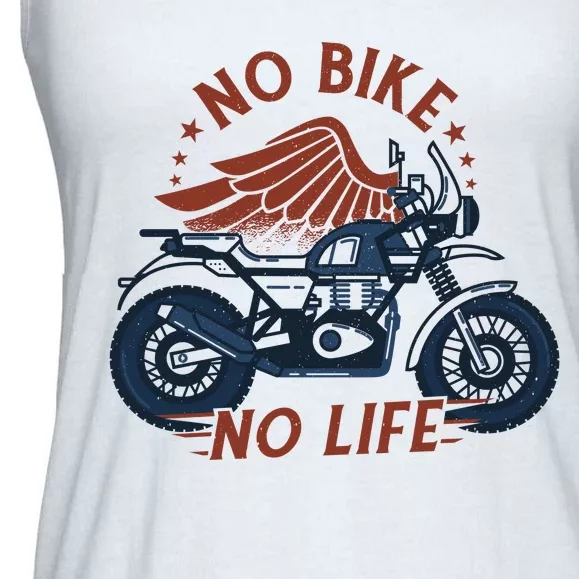 No Bike No Life Motrocycle Ladies Essential Flowy Tank