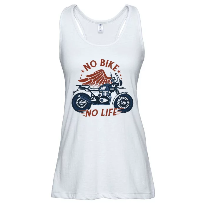 No Bike No Life Motrocycle Ladies Essential Flowy Tank