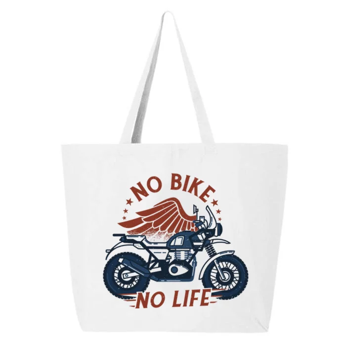 No Bike No Life Motrocycle 25L Jumbo Tote