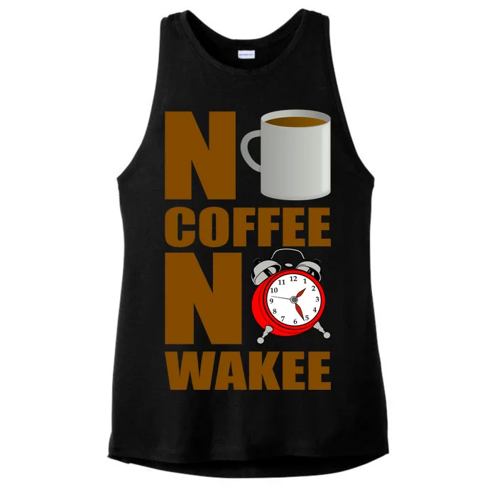 No Coffee No Wakee Ladies Tri-Blend Wicking Tank