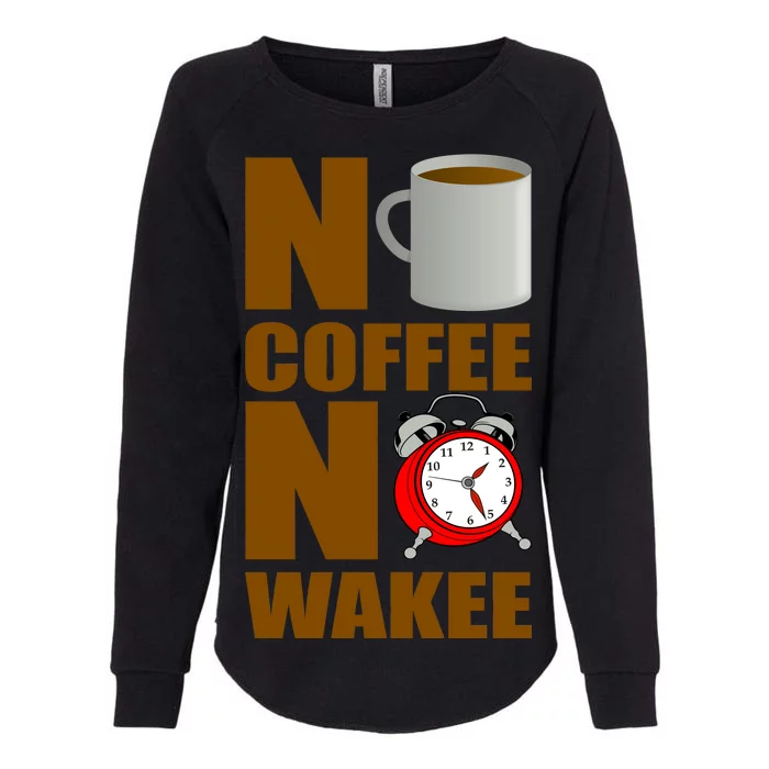 No Coffee No Wakee Womens California Wash Sweatshirt