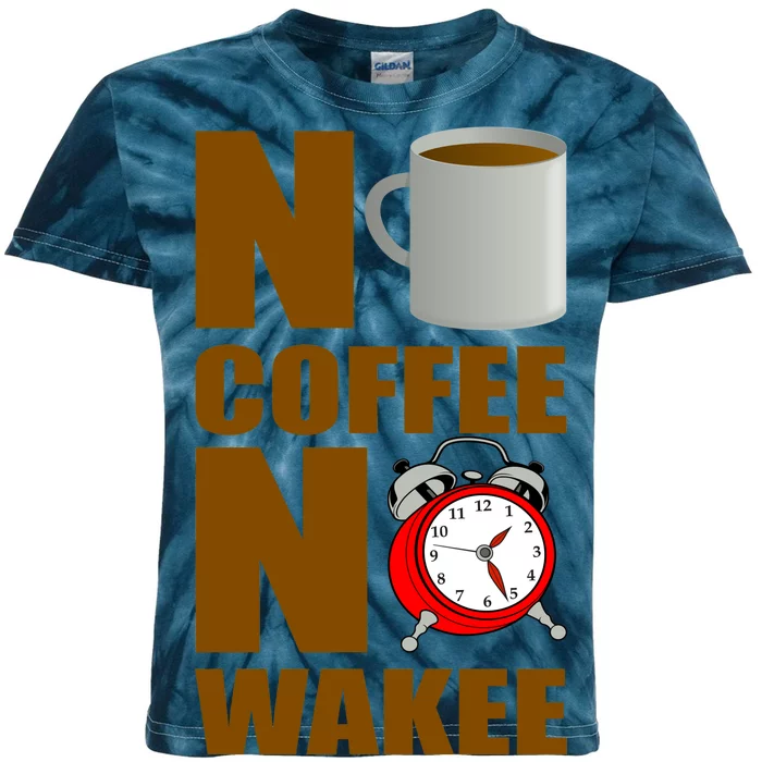 No Coffee No Wakee Kids Tie-Dye T-Shirt