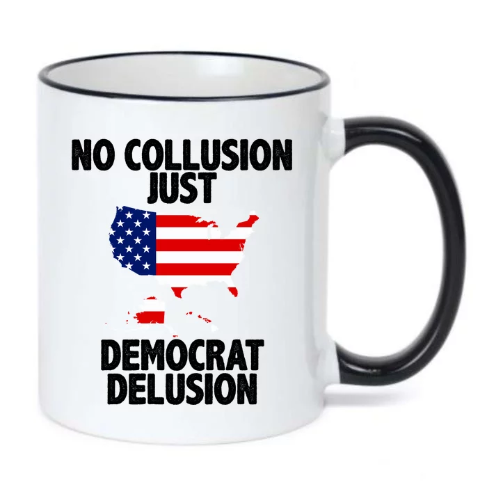 No Collusion Just Democrat delusion Black Color Changing Mug