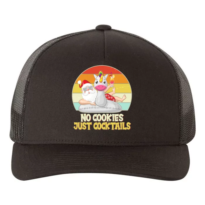 No Cookies Just Cocktails Summer Vacation Santa Claus Yupoong Adult 5-Panel Trucker Hat