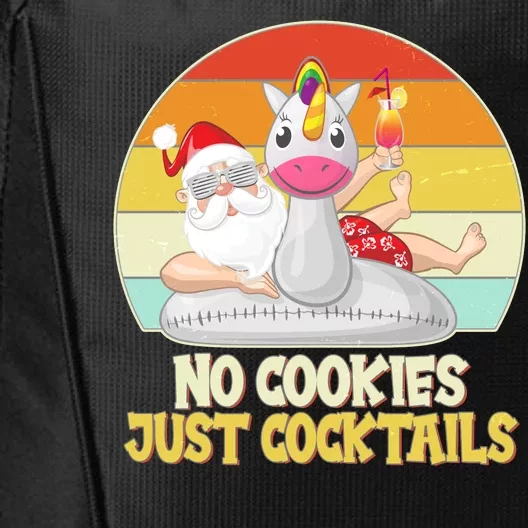 No Cookies Just Cocktails Summer Vacation Santa Claus City Backpack