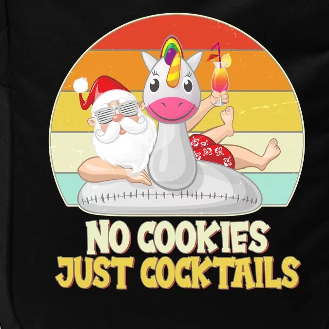 No Cookies Just Cocktails Summer Vacation Santa Claus Impact Tech Backpack