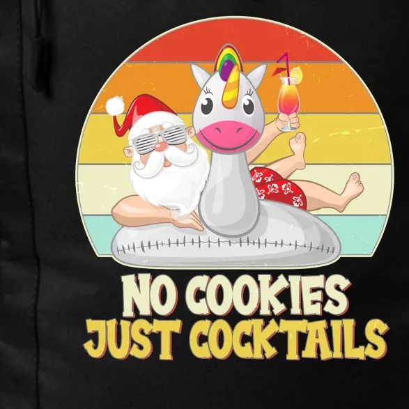 No Cookies Just Cocktails Summer Vacation Santa Claus Daily Commute Backpack