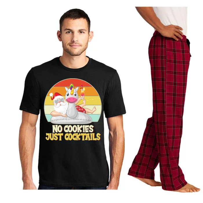 No Cookies Just Cocktails Summer Vacation Santa Claus Pajama Set