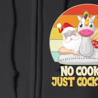 No Cookies Just Cocktails Summer Vacation Santa Claus Full Zip Hoodie