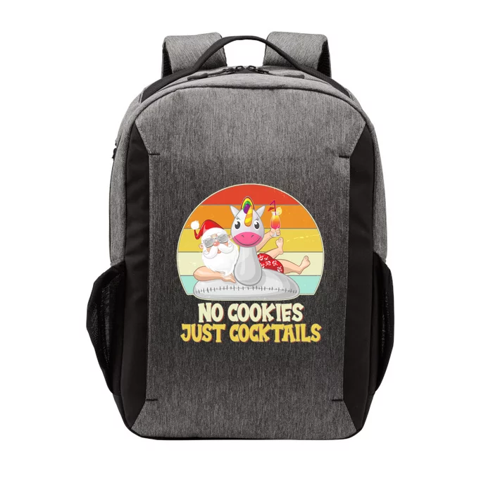 No Cookies Just Cocktails Summer Vacation Santa Claus Vector Backpack