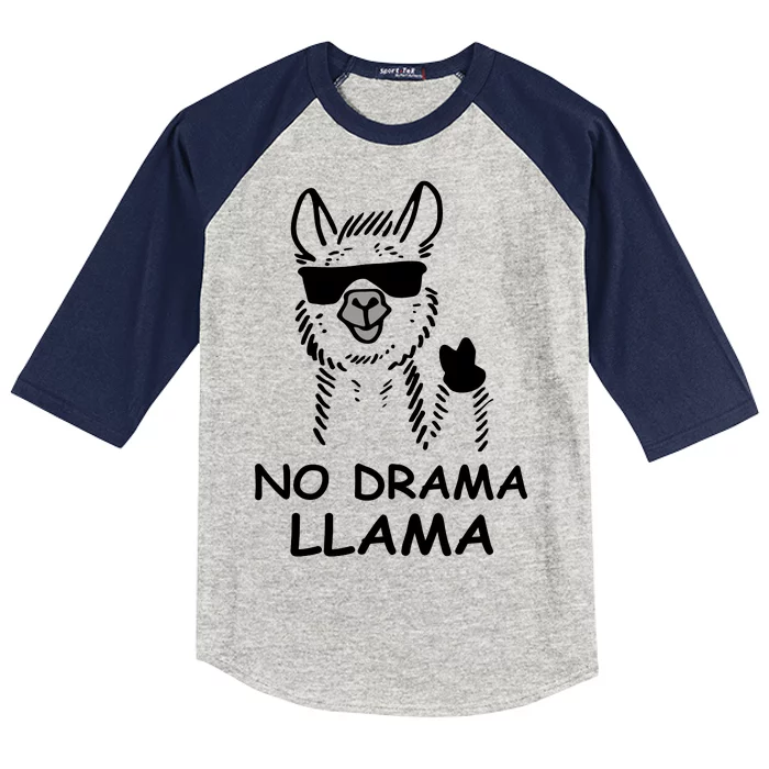 No Drama Llama Kids Colorblock Raglan Jersey