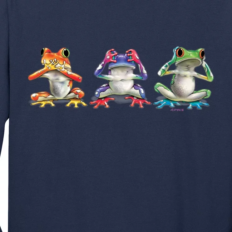 No Evil Colorful Frogs Long Sleeve Shirt