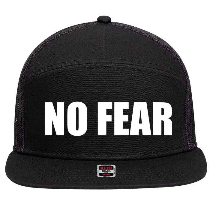 No Fear Word Imprint 7 Panel Mesh Trucker Snapback Hat