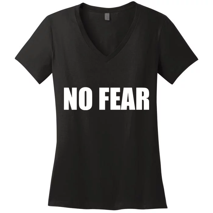 No Fear Word Imprint Women's V-Neck T-Shirt