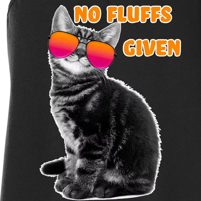 No Fluffs Given Kitten Sunglasses Women's Racerback Tank