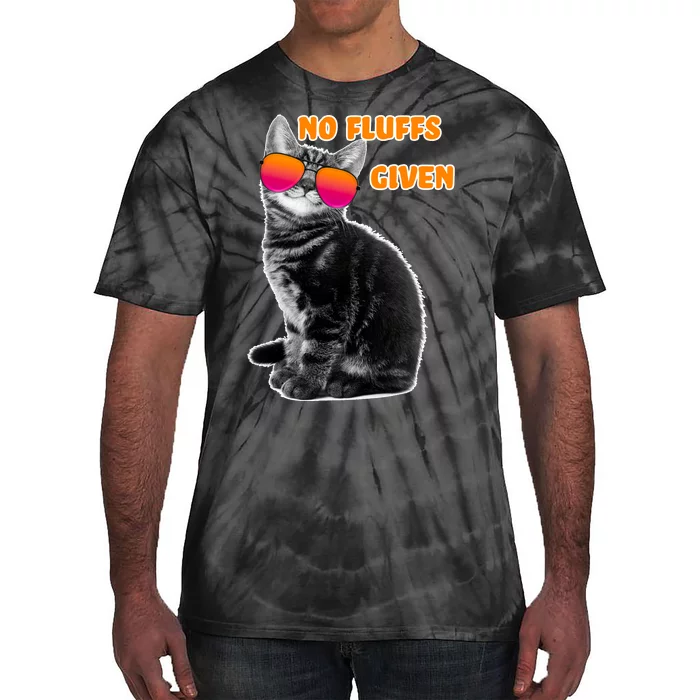 No Fluffs Given Kitten Sunglasses Tie-Dye T-Shirt