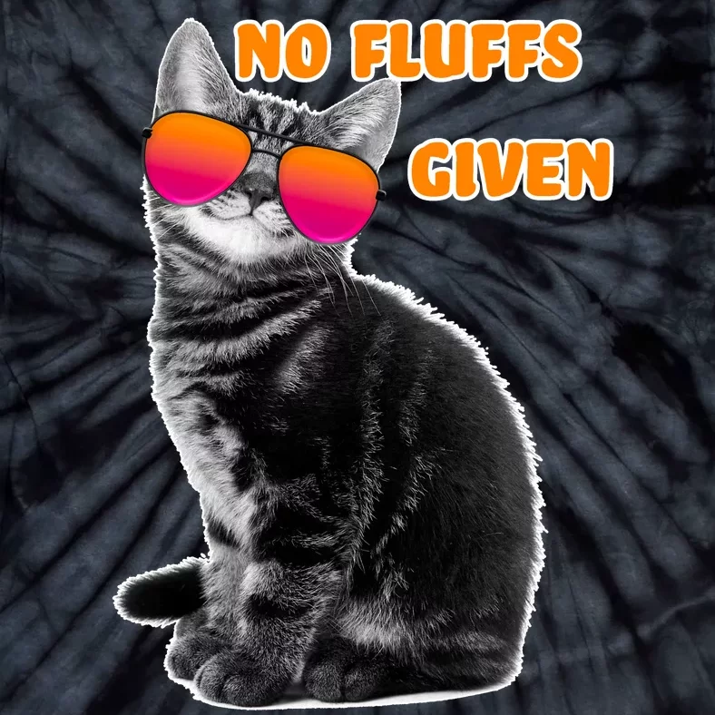 No Fluffs Given Kitten Sunglasses Tie-Dye T-Shirt